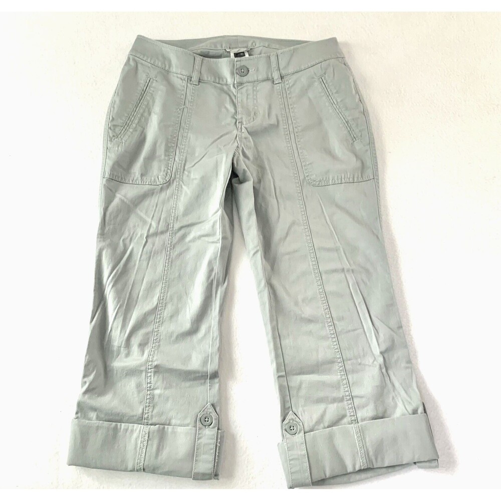 The North Face A5 Cargo Pants Womens 6 Roll Cuff Crop Gray Cotton Hiking